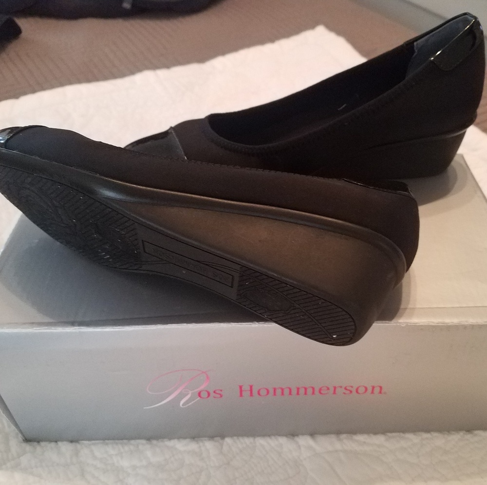 Ros Hommerson Black Wedge Shoe